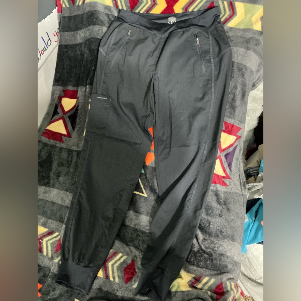 Healing Hands Charcoal Cargo Pants